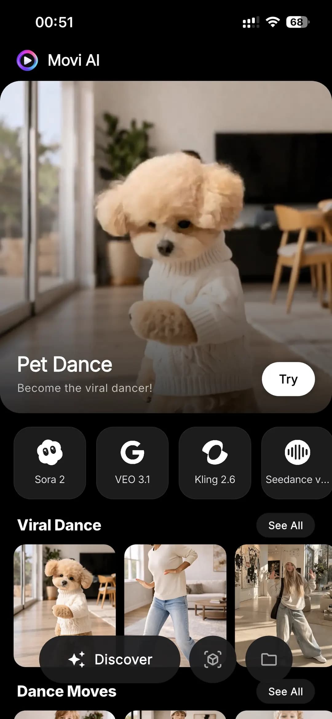Movi AI viral AI dance templates and trending effects